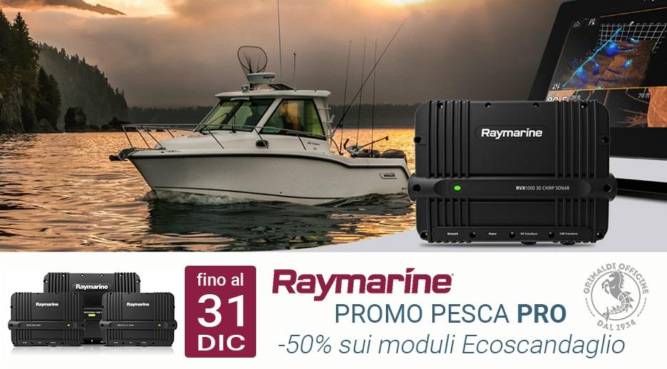 Promo pesca pro: -50% sui moduli ecoscandaglio CHIRP Raymarine fino a Natale